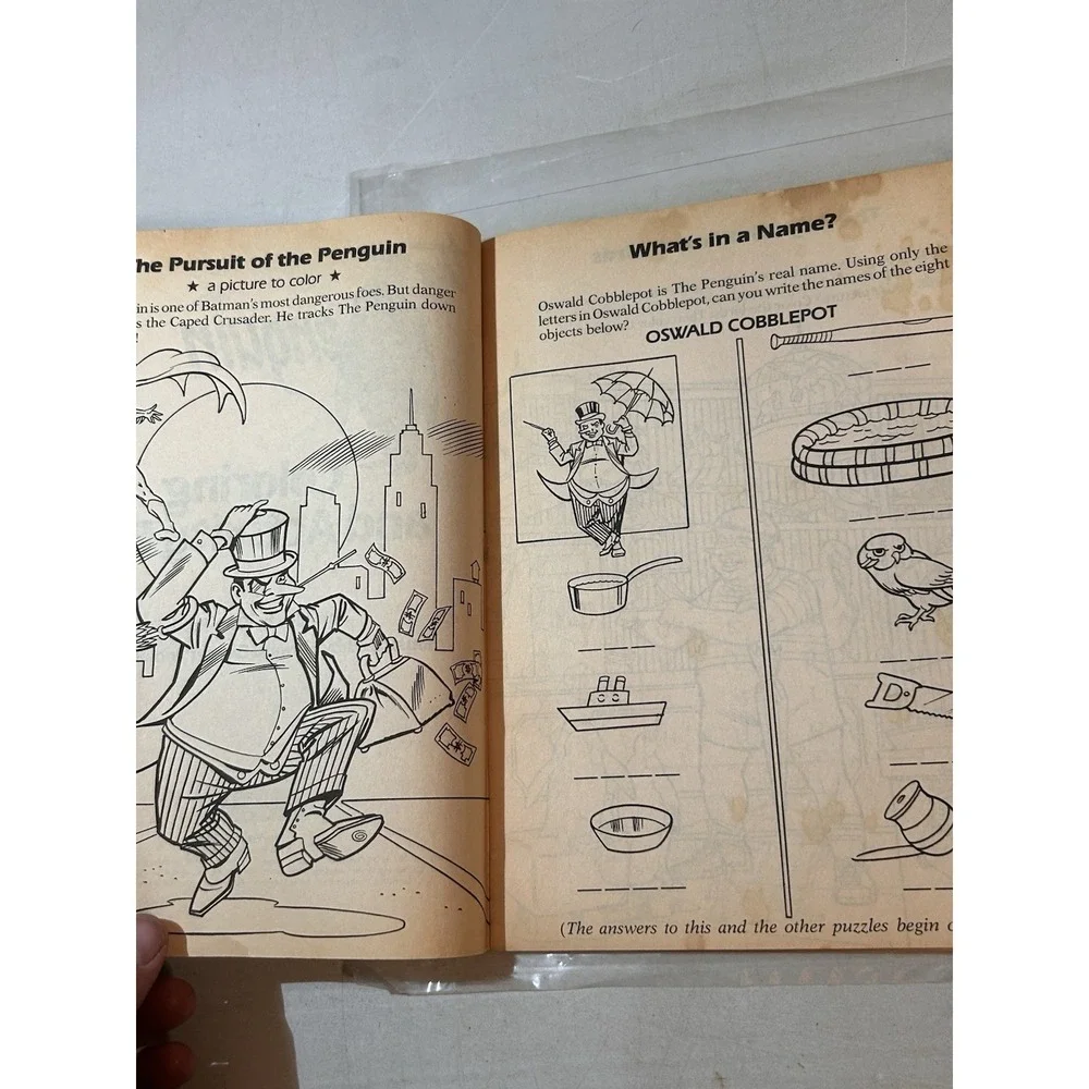 Vintage Penguin Super Powers Coloring and Activity Book 1984 Unused RARE DC